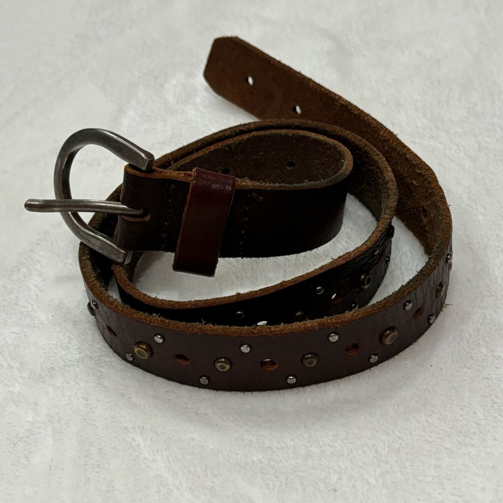 TARGET Girl’s Studded Faux Leather Belt - brown, 32.5 inches